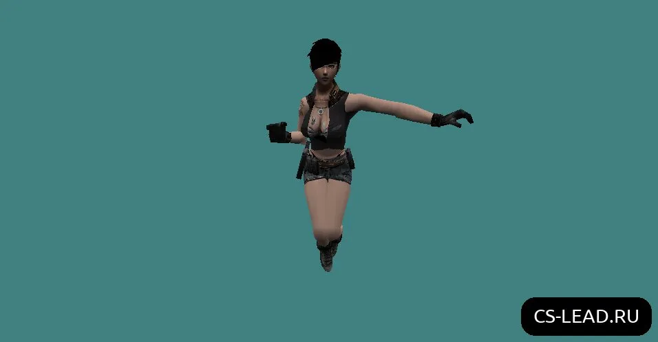 Скачать Модель девушки [Наемная Убийца] для Counter-Strike 1.6 - Идеальный выбор для вашего скина - Скриншот