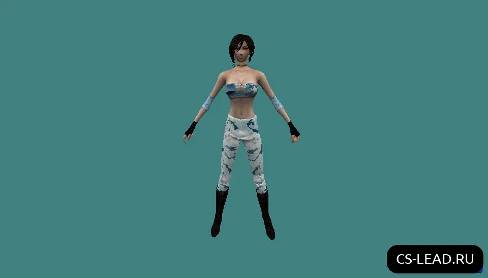 Скачать Модель девушки [American Girl] для Counter-Strike 1.6 - Идеальная выбор для вашего скина - Скриншот
