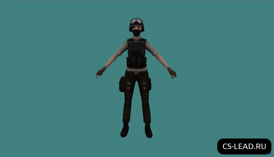 Скачать Модель девушки [POLISI] для Counter-Strike 1.6 - Уникальный Скин - Скриншот