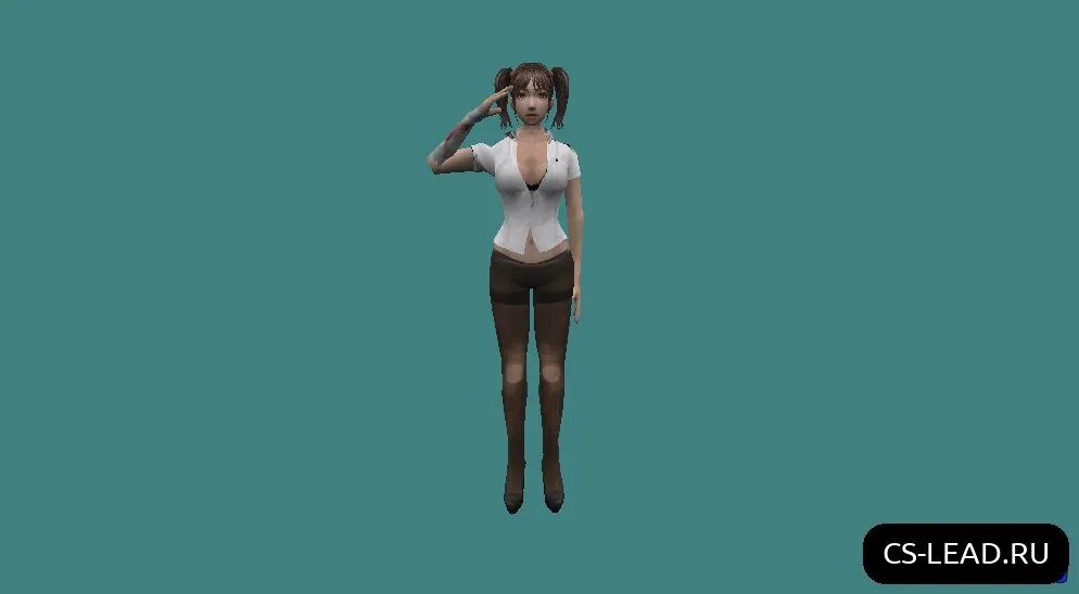 Скачать Модель девушки [Yuri Office] для CS 1.6 - Уникальный скин с высоким качеством - Скриншот