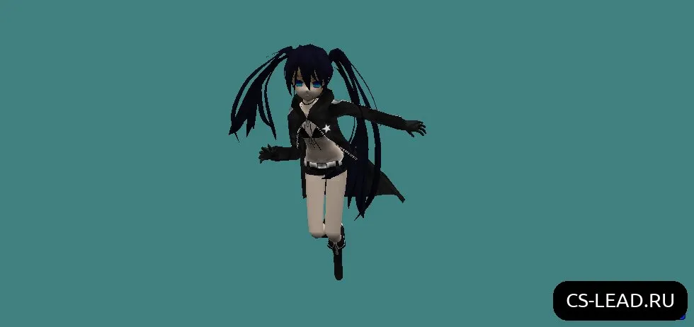 Скачать Модель Аниме-девушки [BlackRockShoter] для CS 1.6 - Уникальный скин - Скриншот