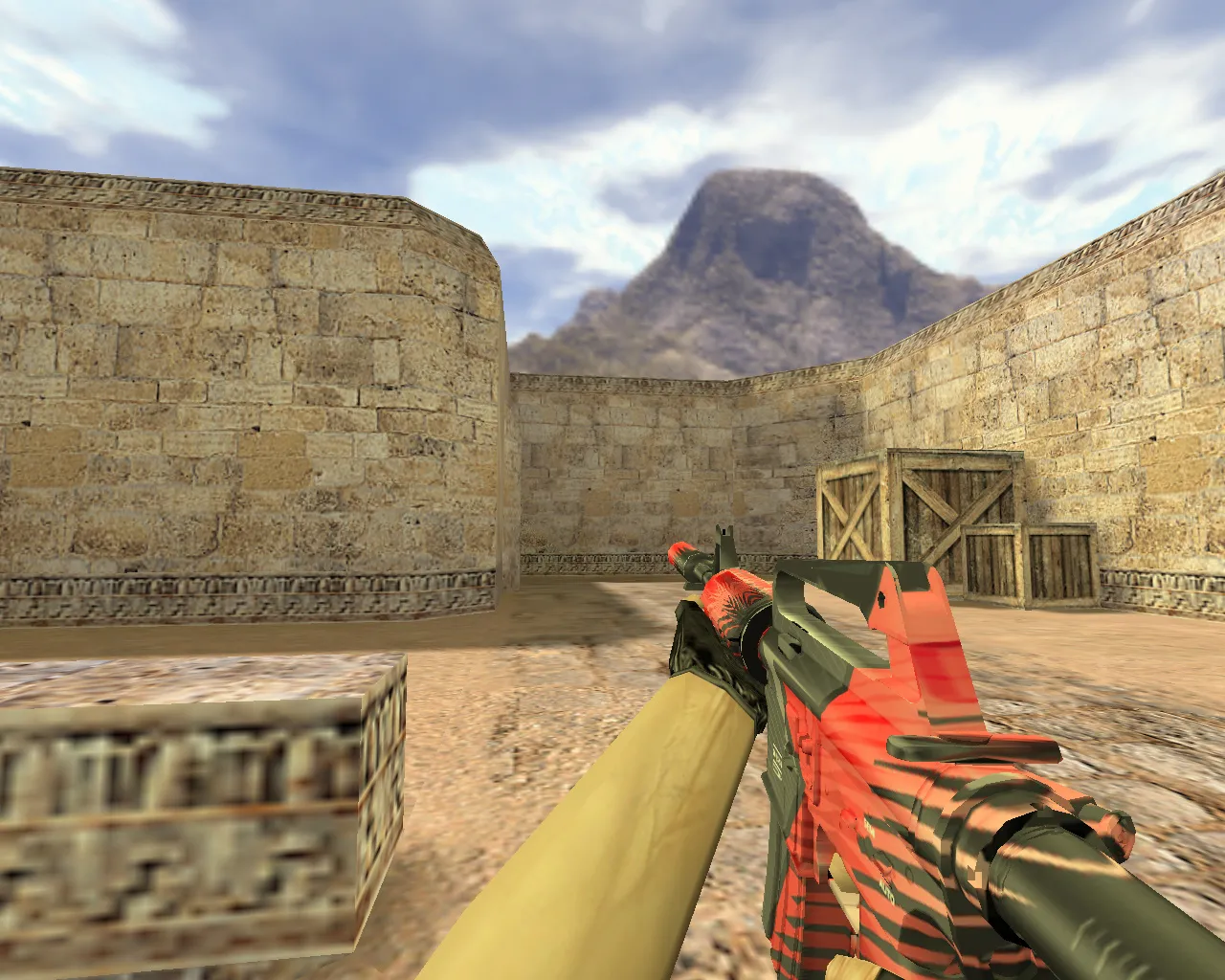 Скачать Модель v_m4a1, p_m4a1, w_m4a1 «M4A1 Starladder» для CS 1.6: звуки, анимация осмотра, текстуры и качество - Скриншот