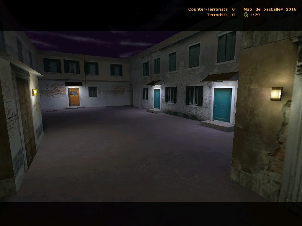 Скачать de_backalley_2016 — карта для CS 1.6: тактика на плэнт и ротации, .nav для ботов, оптимизация wpoly/epoly - Скриншот