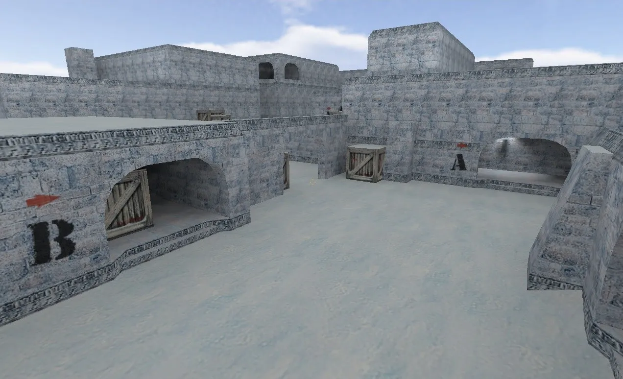 de_cold_day для CS 1.6: тактика сторон, точки, боты .nav и оптимизация wpoly/epoly — скриншот 1