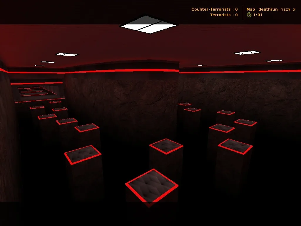 Скачать deathrun_rizzy_x для CS 1.6: тактики, точки, .nav для ботов и оптимизация карты - Скриншот