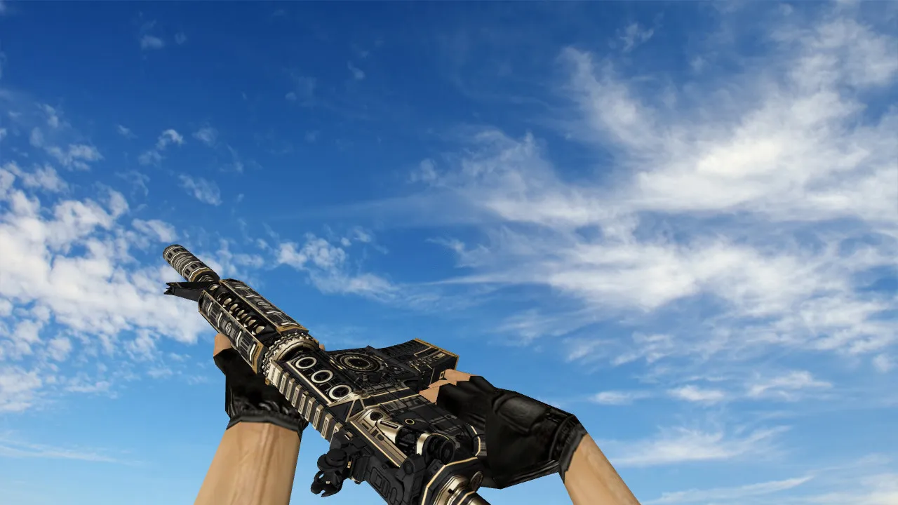 Скачать Модель M4A4 Anti v2 для CS 1.6: v_m4a1, p_m4a1, w_m4a1, звуки, анимация осмотра - Скриншот