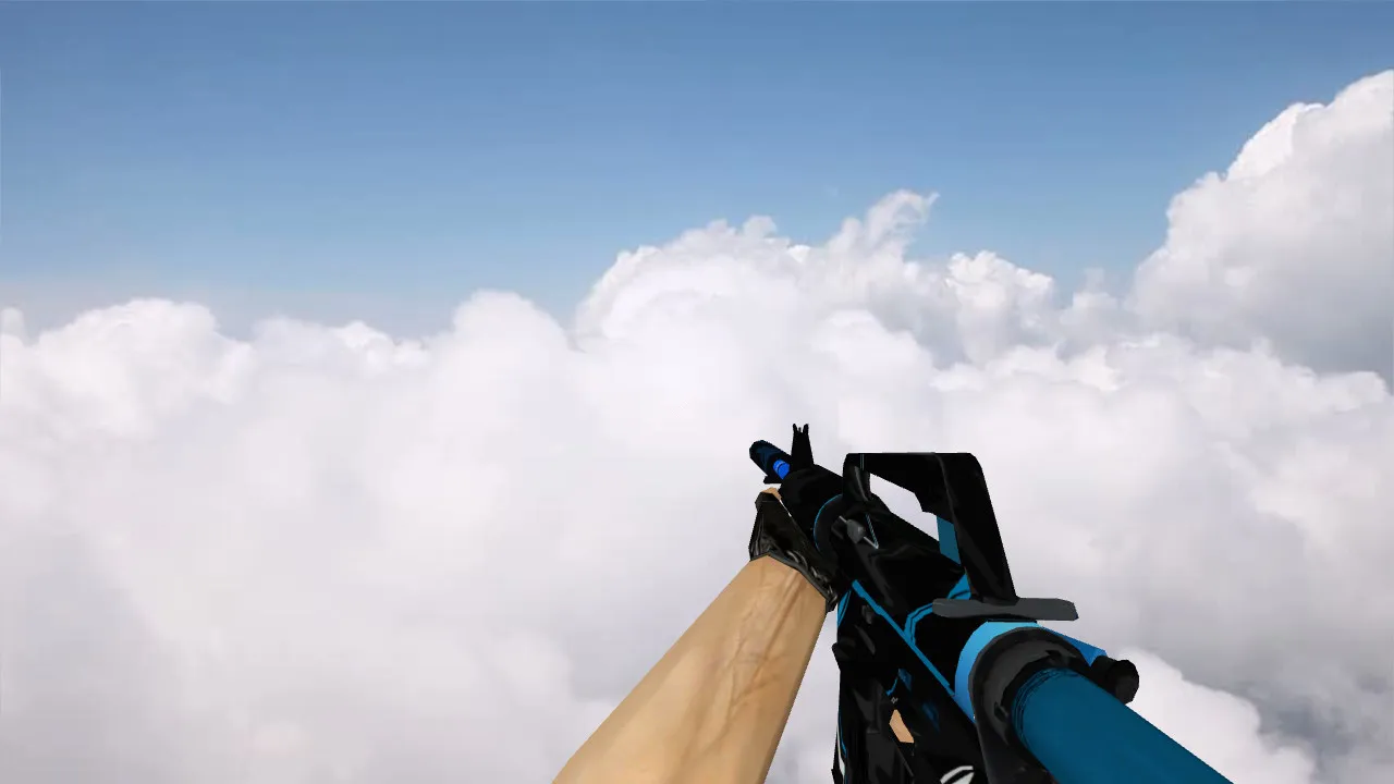 Скачать Модель M4A1 Blue Force v_ p_ w_ для CS 1.6: анимация осмотра, звуки и качество текстур - Скриншот