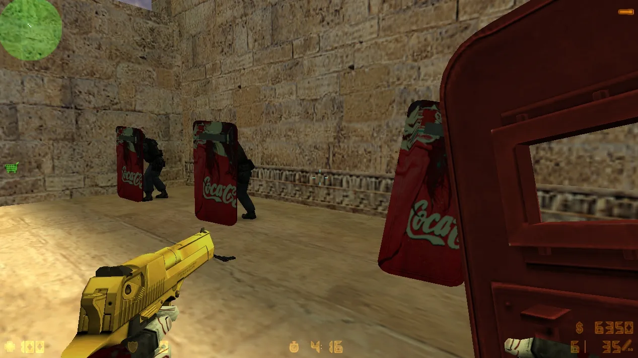 Скачать Модель «Coca-Cola Girl Shield» (v_/p_/w_) для CS 1.6: текстуры, анимация осмотра, звуки - Скриншот