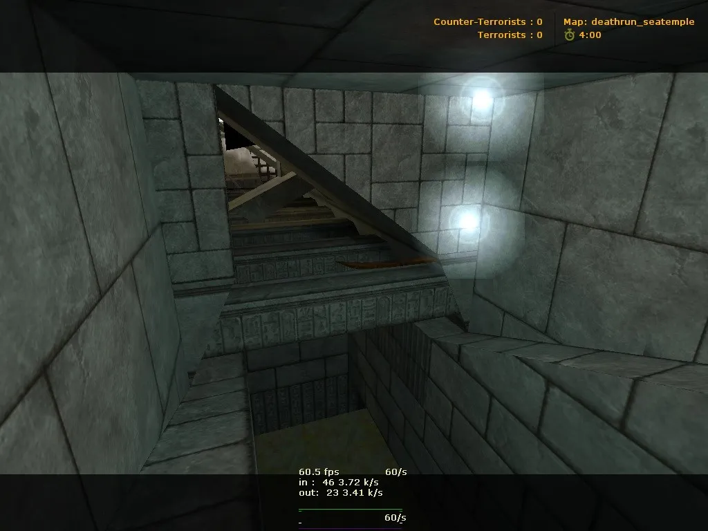 Скачать deathrun_seatemple для CS 1.6: карта Deathrun, точки за T/CT, .nav для ботов и оптимизация - Скриншот