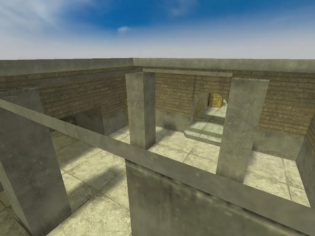 Скачать Карта de_brick_zone для CS 1.6: установка, настройка, .nav для ботов и советы по раундам - Скриншот