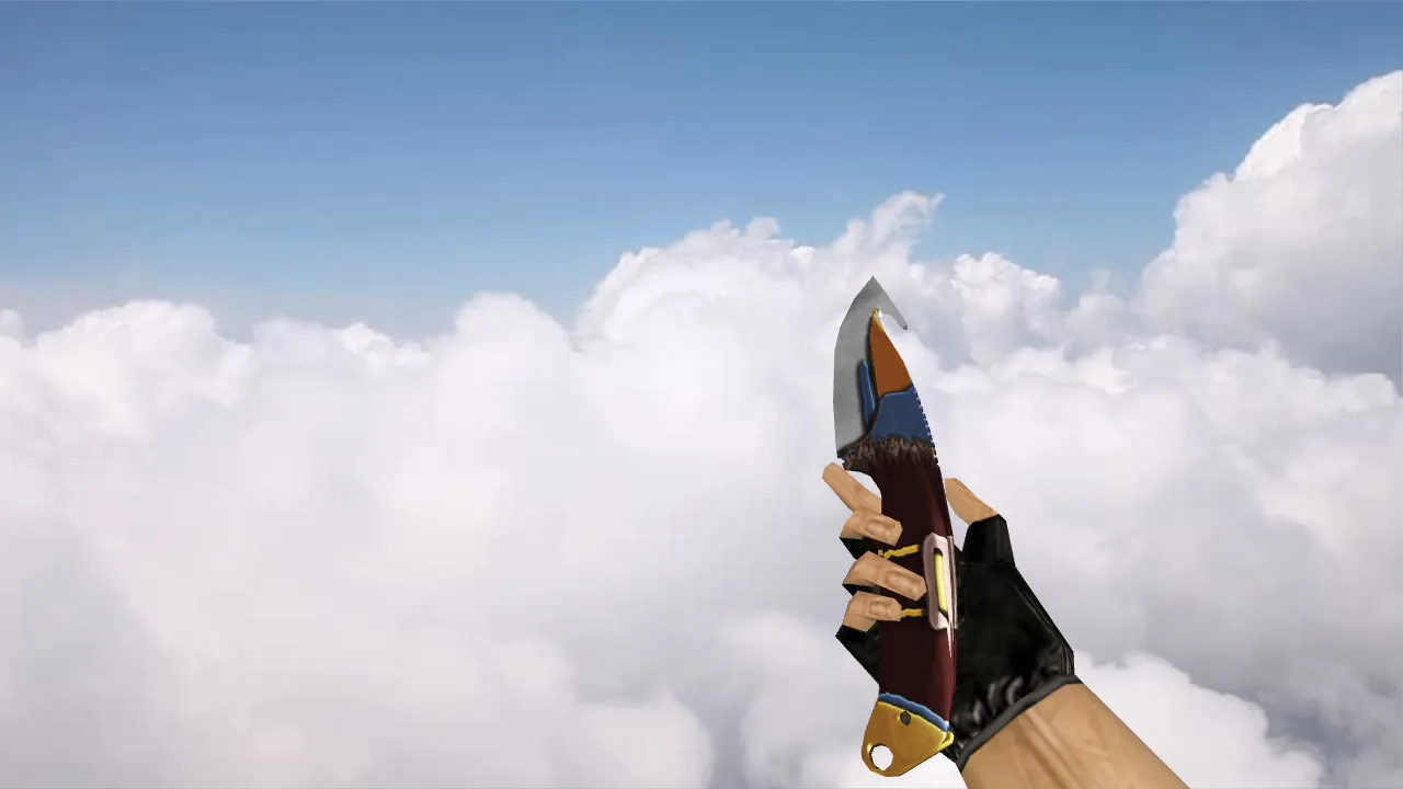 Скачать Модель «Gut Knife Taruk Clan» для CS 1.6: v_, p_, w_ руки, звук, анимация осмотра и текстуры - Скриншот