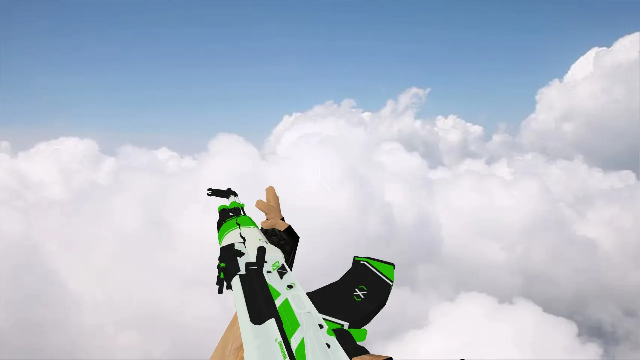 Скачать Модель 'AK-47 Green Asiimov' для CS 1.6 - Новая Эстетика - Скриншот