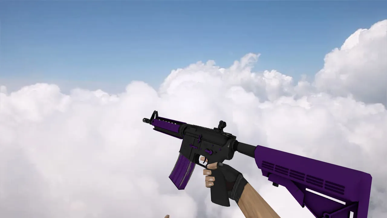 Скачать Модель M4A4 «Ультрафиолет» v_, p_, w_ для CS 1.6: звуки, анимация осмотра, качество текстур - Скриншот