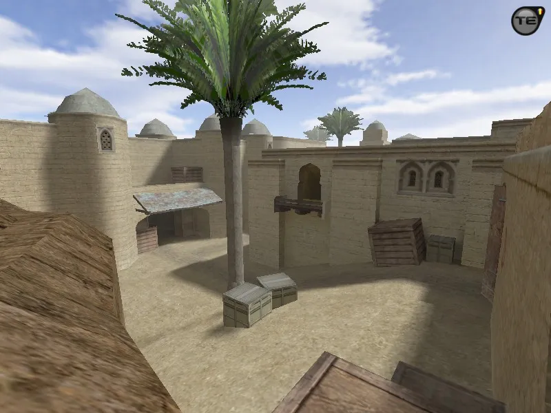 Скачать css_dust2_remake для CS 1.6: DE карта с балансом сторон, точками под плент и .nav для ботов - Скриншот