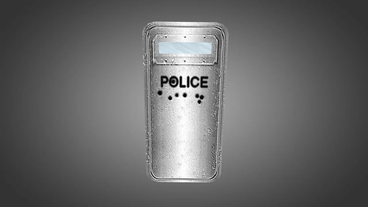 Скачать Модель «Black and Silver Riot Shields» (v_, p_, w_) для CS 1.6: текстуры 1024x1024, анимация осмотра и звуки - Скриншот