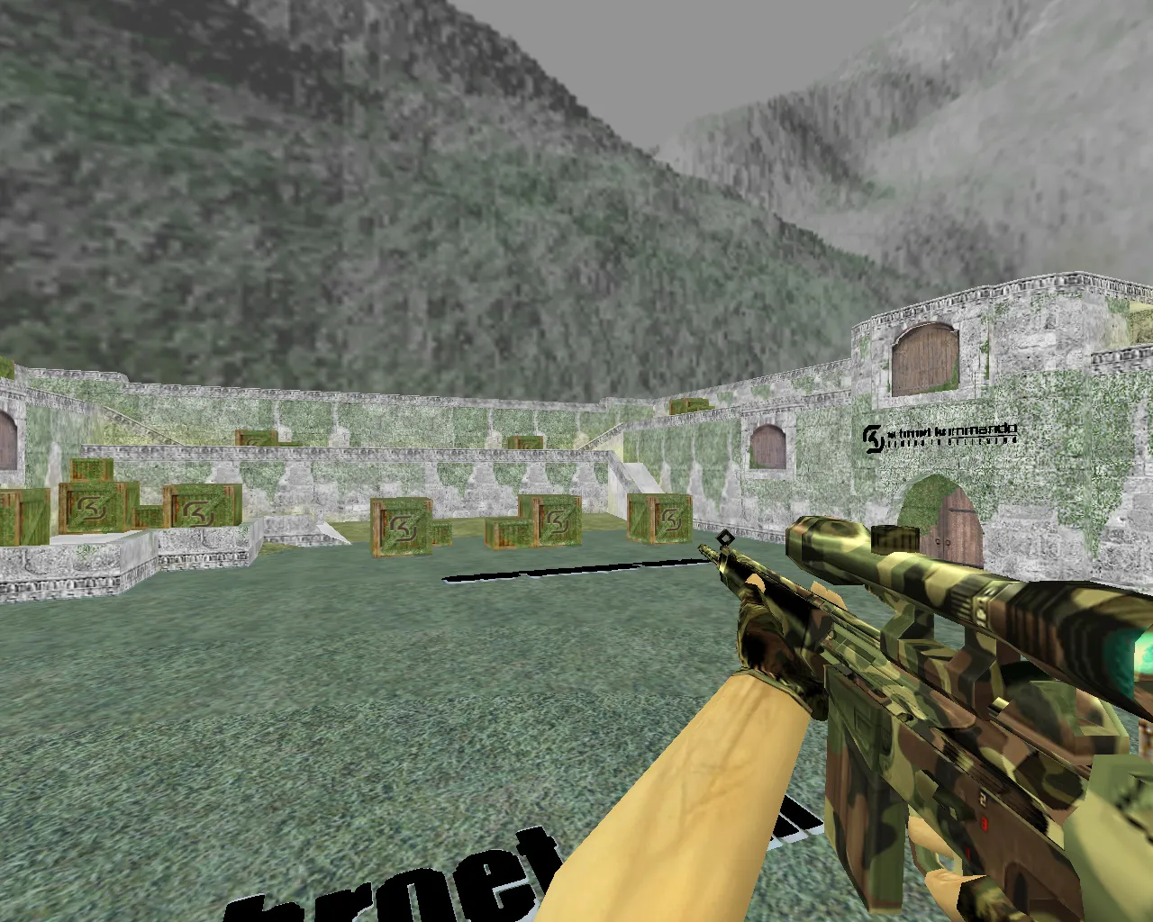 Скачать aim_sk_g3sg1_sg550 для CS 1.6: прицеливание, тренировка AWP/SG550, точки для спрея и скилл-ап - Скриншот