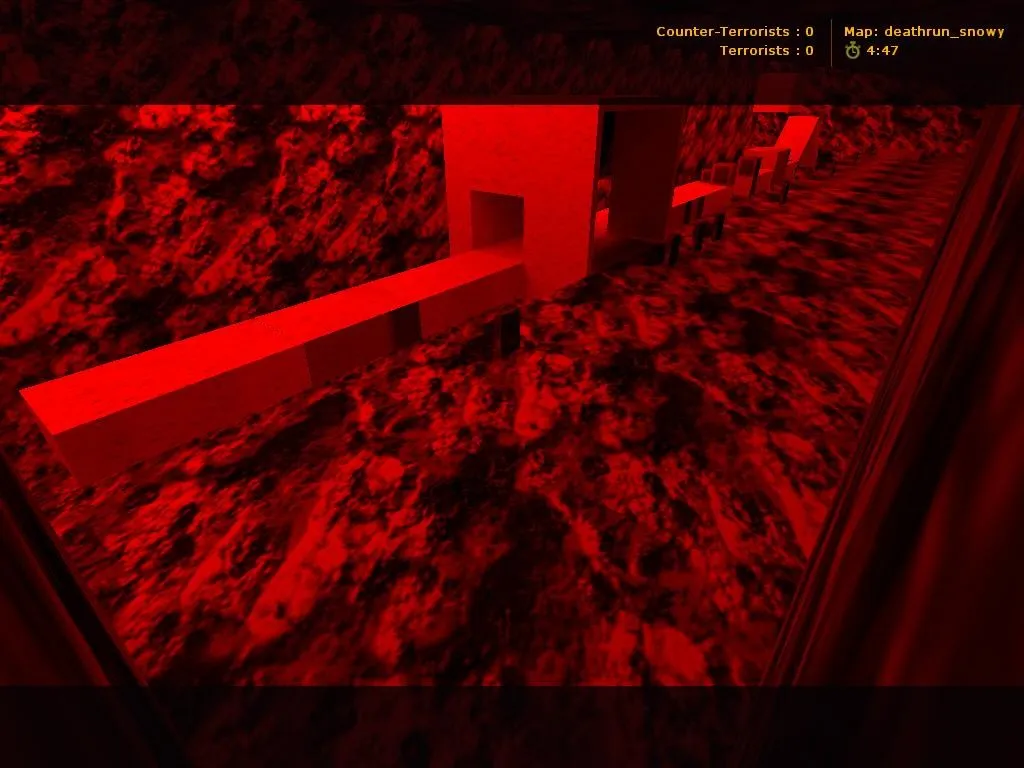 Скачать deathrun_snowy для CS 1.6: зимний deathrun, точки, маршруты, .nav и оптимизация wpoly/epoly - Скриншот