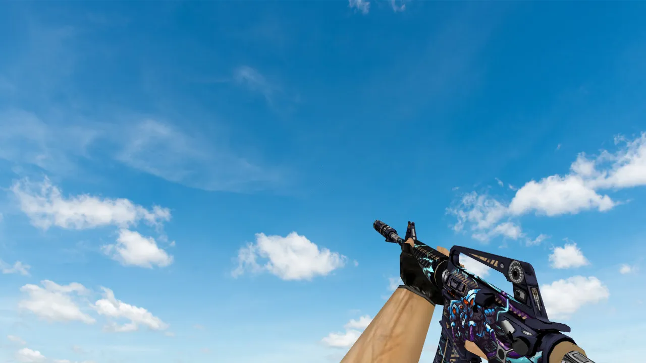 Скачать Модель M4A1 High Voltage God v_/p_/w_ для CS 1.6: звуки, осмотр, текстуры и настройка - Скриншот
