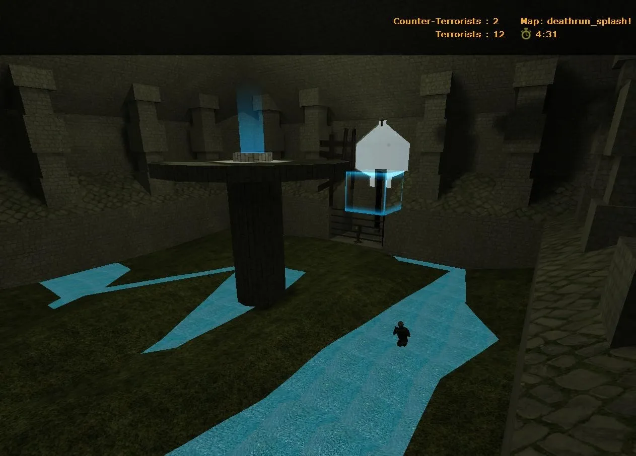 deathrun_splash! для CS 1.6: карта с ловушками, точками и .nav для ботов — скриншот 6
