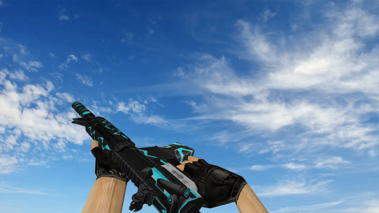 Скачать Модель M4A4 Dramcore Redux 3 v_m4a1 для CS 1.6: звуки, анимация осмотра, текстуры и настройка под сервер - Скриншот