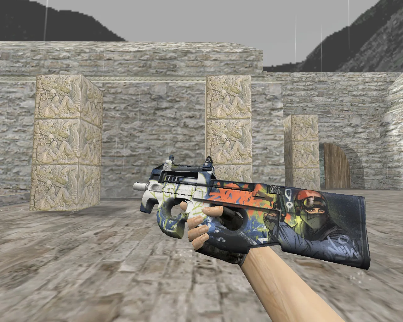 Скачать P90 «Ностальгия» для CS 1.6 - Уникальный скин из CS20 - Скриншот