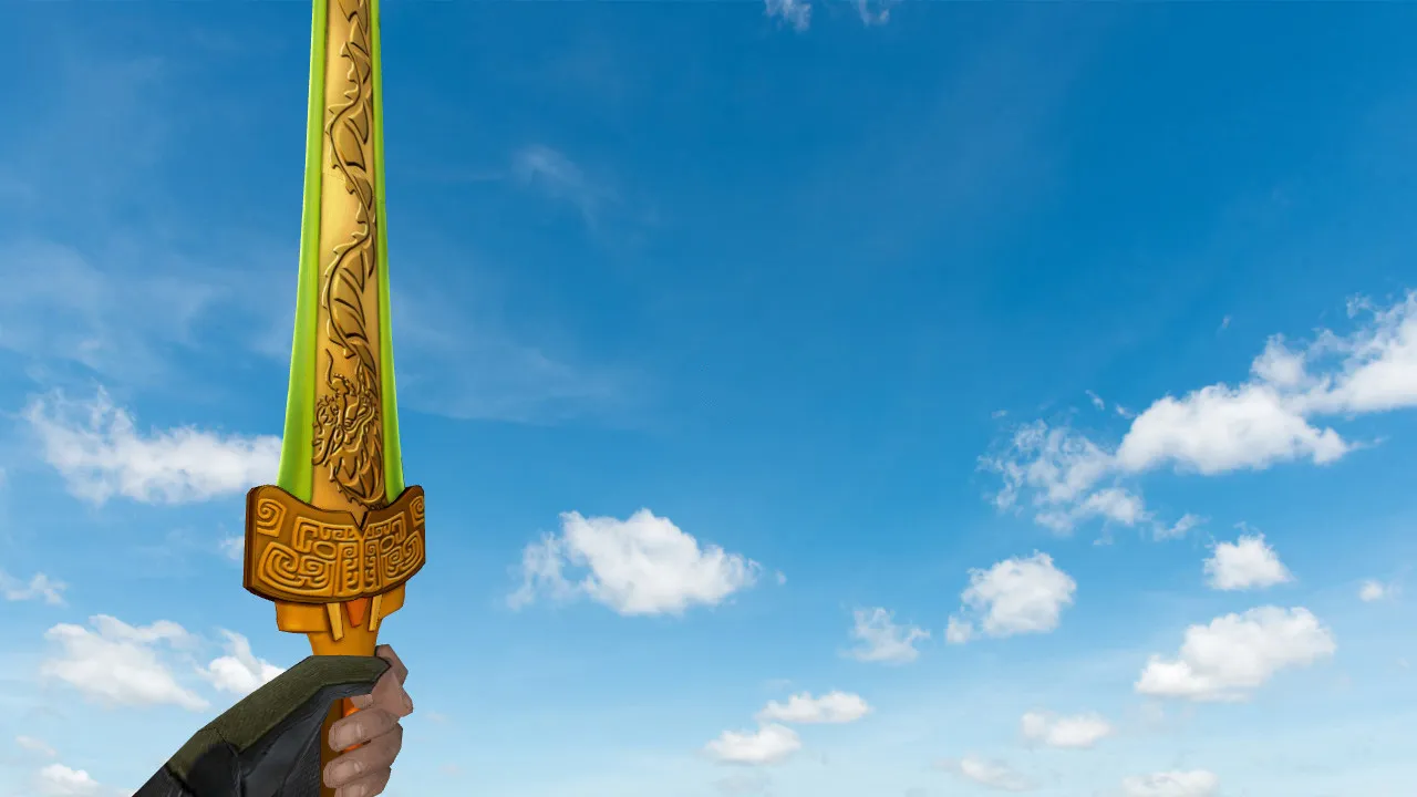 Скачать Модель ножа «Xuan Yuan Sword» для CS 1.6: v_ и p_ модели, звуки, анимация осмотра - Скриншот