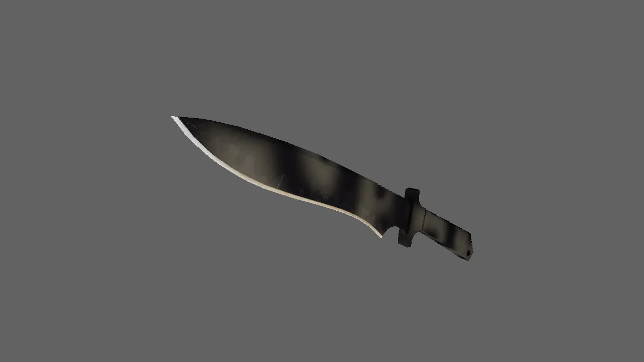 Скачать Модель ножа «Классический нож | Сажа» v_knife p_knife w_knife для CS 1.6: звуки, анимация осмотра и текстуры - Скриншот