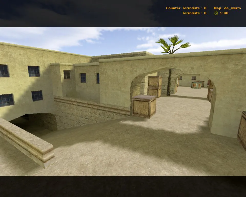 Скачать Карта de_werm для CS 1.6: Тактический анализ и характеристики - Скриншот