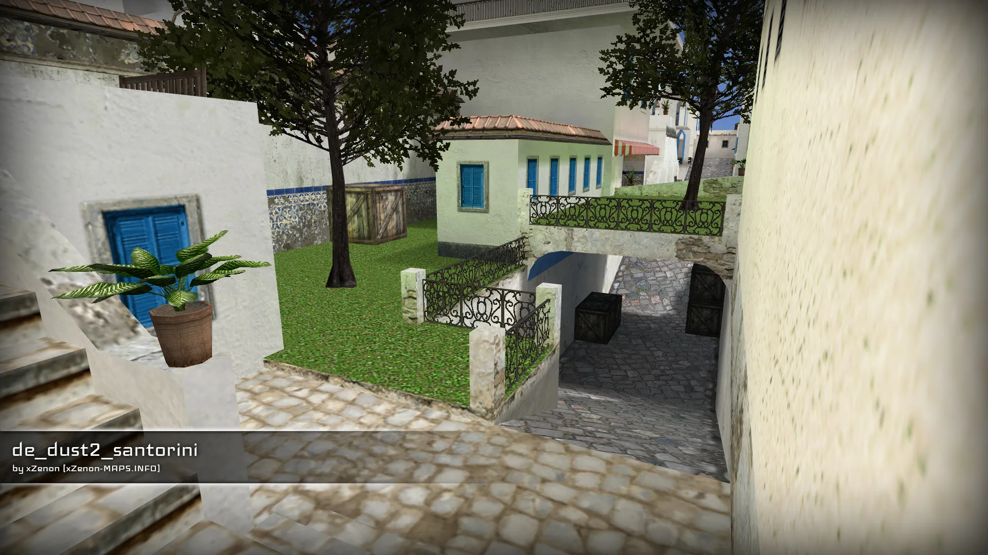 de_dust2_santorini_b2 — DE карта для CS 1.6: точки, маршруты, .nav и оптимизация wpoly/epoly — скриншот 8