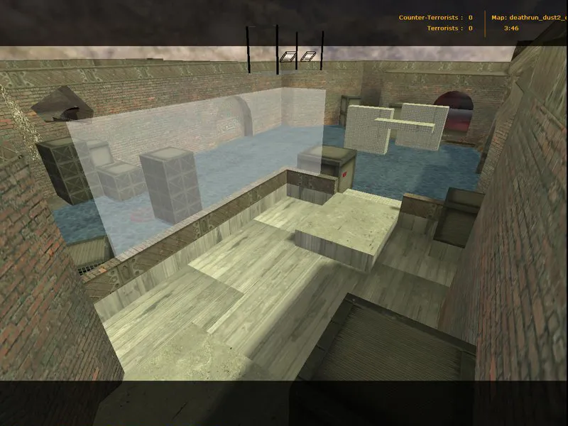Скачать deathrun_dust2_click21 для CS 1.6: тактика за Terror/CT, точки, боты и оптимизация карты - Скриншот