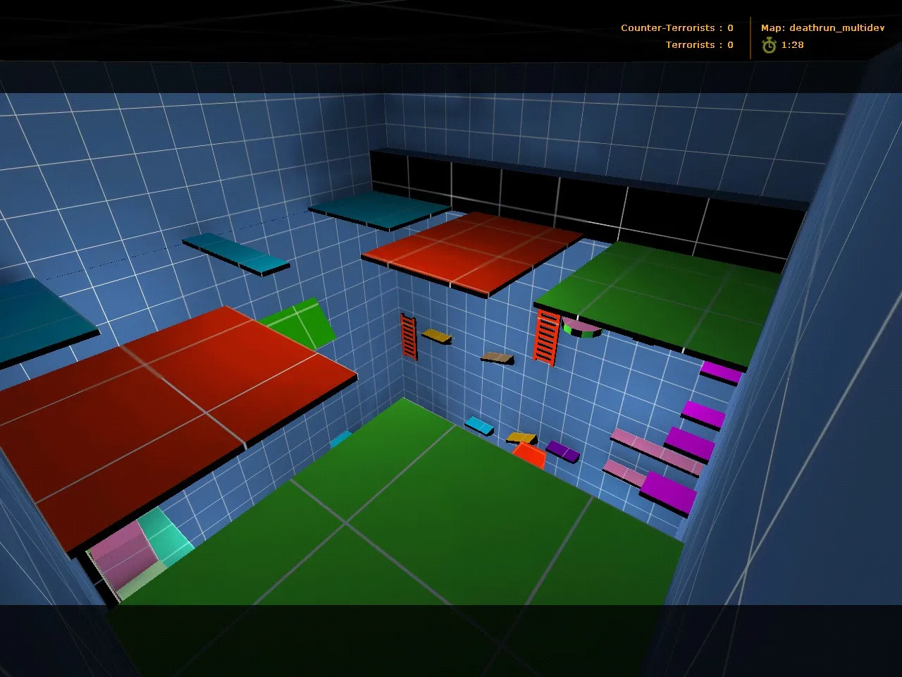 deathrun_multidev карта для CS 1.6: точки прохождения, баланс сторон, .nav и оптимизация — скриншот 1