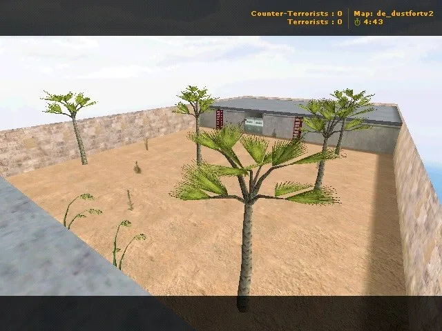 Скачать de_dustfortv2 для CS 1.6: тактика, точки, .nav для ботов и оптимизация wpoly/epoly - Скриншот