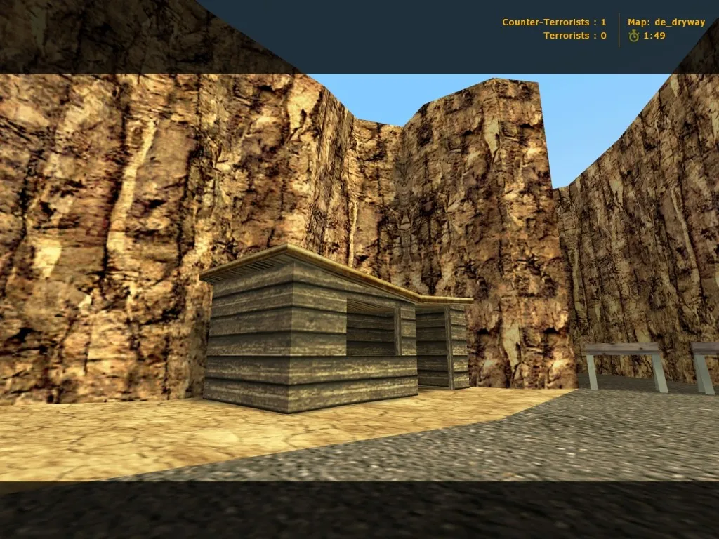 Скачать de_dryway_original для CS 1.6 — карта DE с боевыми точками, балансом сторон и оптимизацией под FPS - Скриншот