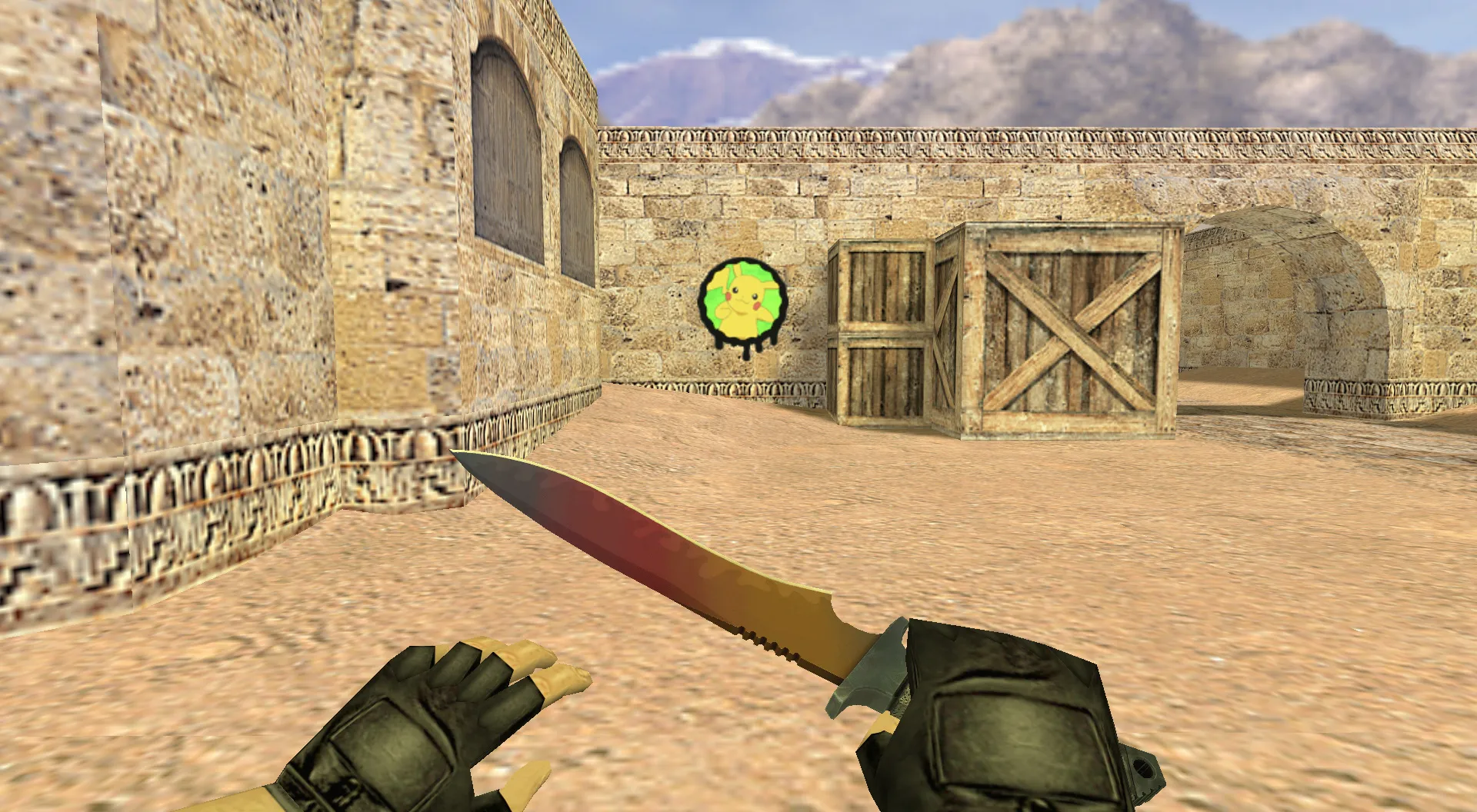 Скачать Граффити «Пикачу» для CS 1.6 - Яркий акцент в игре - Скриншот