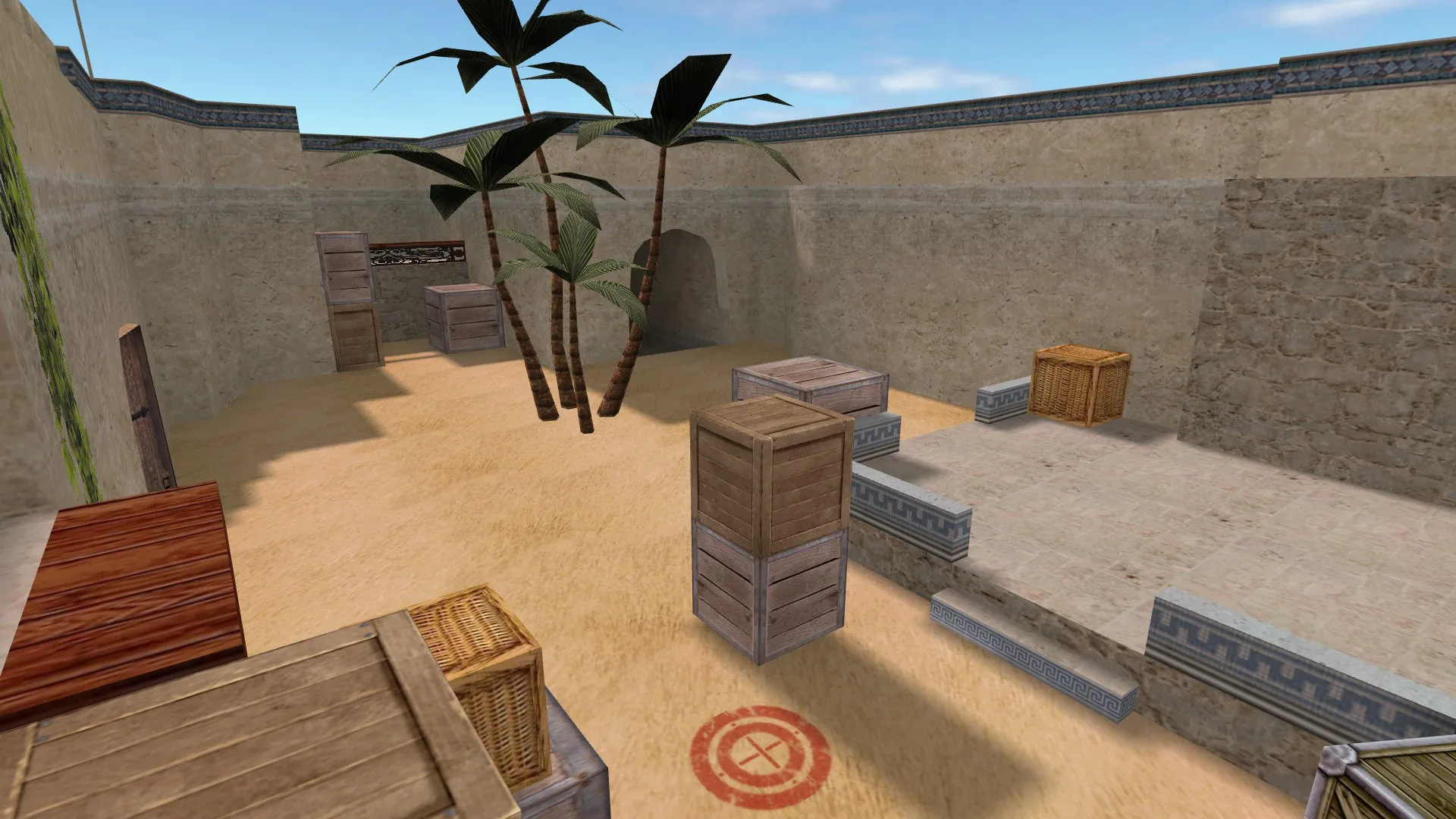 Карта de_dust2_suncsm для CS 1.6: баланс сторон, точки, .nav для ботов и оптимизация — скриншот 18