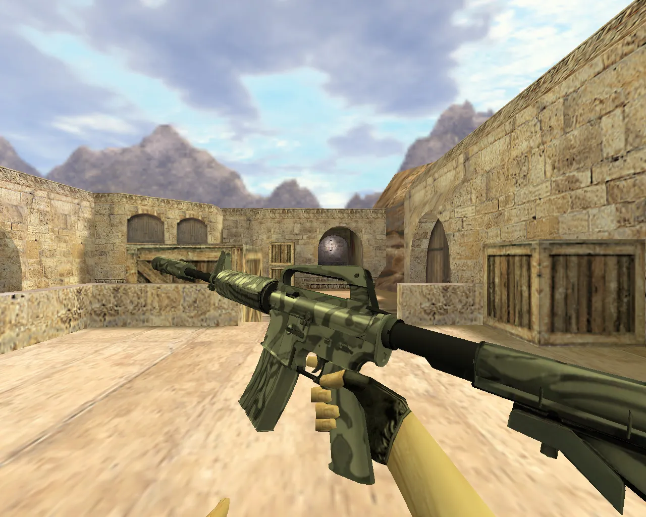 Скачать Модель v_m4a1 «М4А1 Темная вода» для CS 1.6: p_ и w_ модели, звуки и анимация осмотра - Скриншот