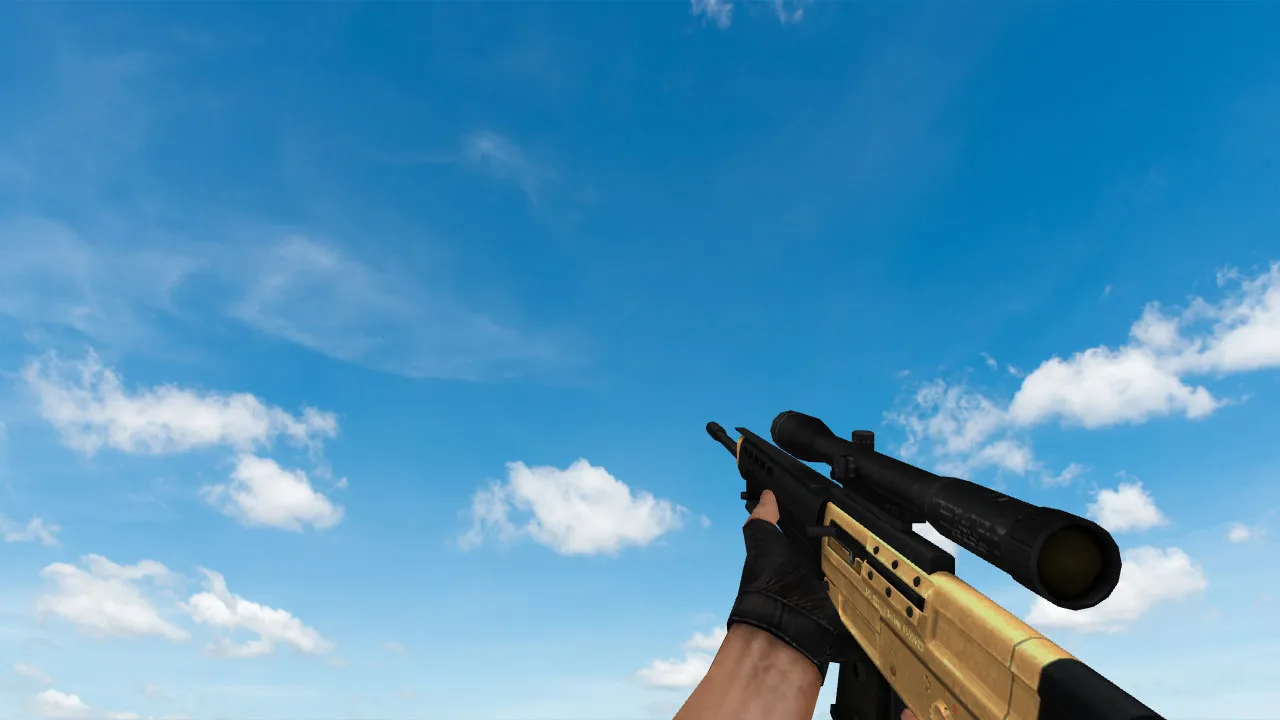 Пак моделей оружия Golden Weapon Pack для CS 1.6: v_, p_, w_ модели, звуки, анимация осмотра и настройки качества текстур — скриншот 23