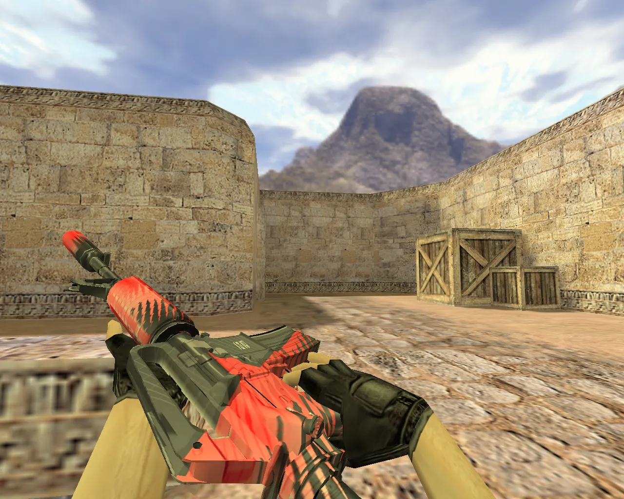 Скачать Модель v_m4a1, p_m4a1, w_m4a1 «M4A1 Starladder» для CS 1.6: звуки, анимация осмотра, текстуры и качество - Скриншот