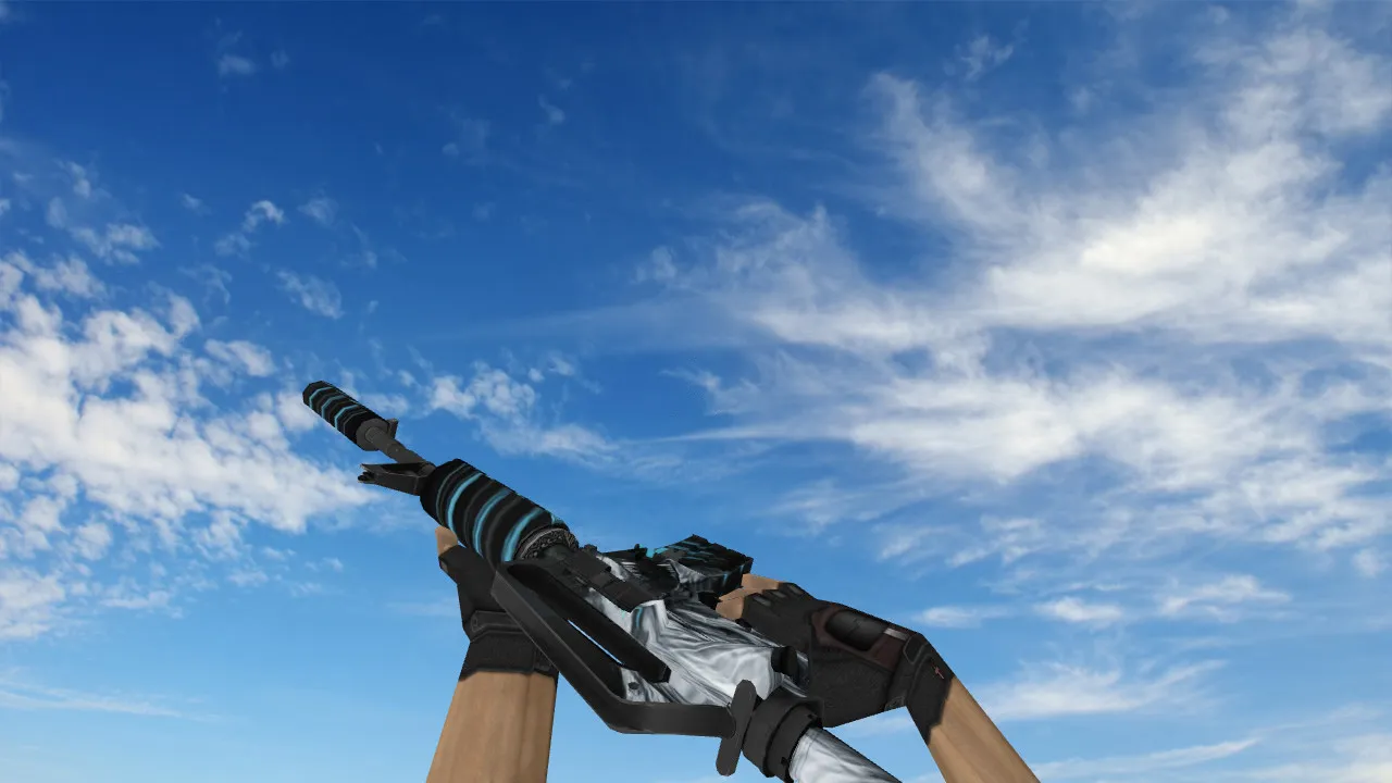 Скачать Модель M4A1 Snowstorm v_ модели оружия для CS 1.6: p_ w_ звуки, анимация осмотра, текстуры и настройка - Скриншот