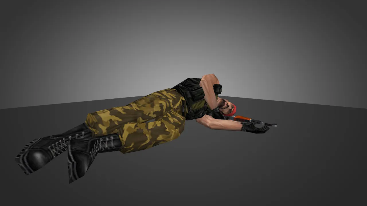 Скачать Модель «Sleeping Terrorist» для CS 1.6 - Креативный скин для вашего персонажа - Скриншот