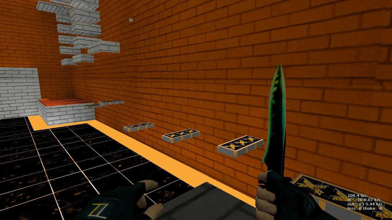 Скачать deathrun_nothing для CS 1.6: карта Deathrun, точки, раунды и настройка под 4554/8610 - Скриншот