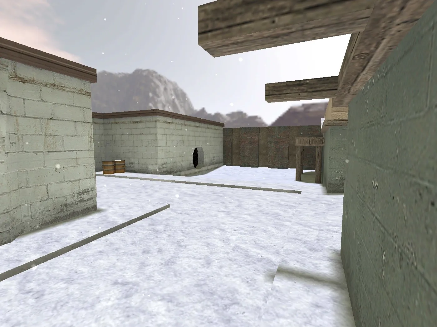 Скачать de_bourne_snow для CS 1.6: тактика, точки, навигация ботов и оптимизация wpoly/epoly - Скриншот