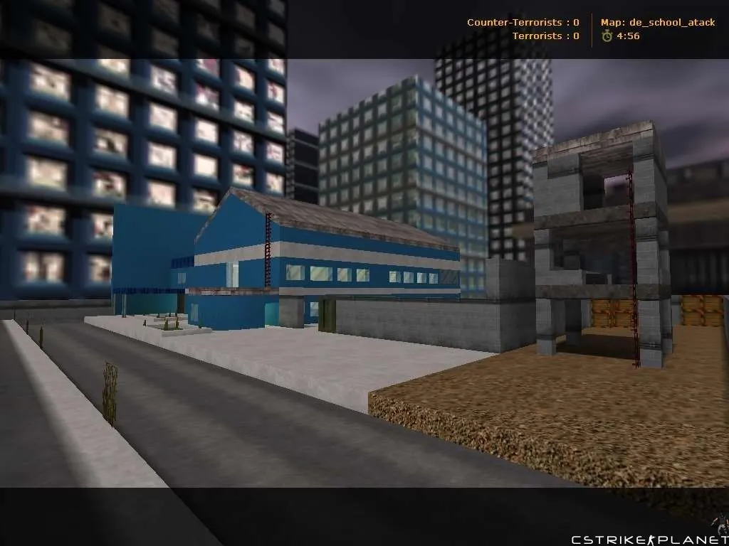Карта de_school_atack для CS 1.6: Стратегии и тактики — скриншот 1