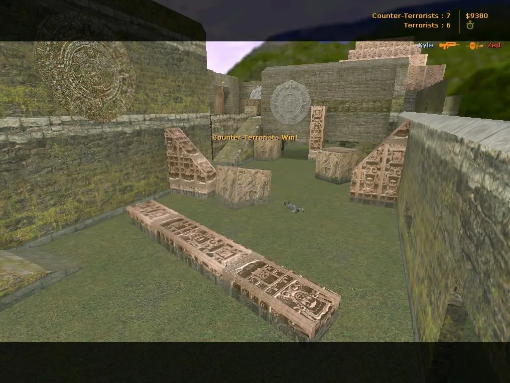 Скачать de_aztec_esp_2013 для CS 1.6: тактики, точки, оптимизация, .nav и запуск без подмены - Скриншот