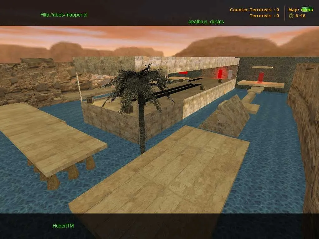 Скачать deathrun_dustcs_v1 — карта deathrun для CS 1.6: ловушки, баланс сторон, .nav и оптимизация - Скриншот