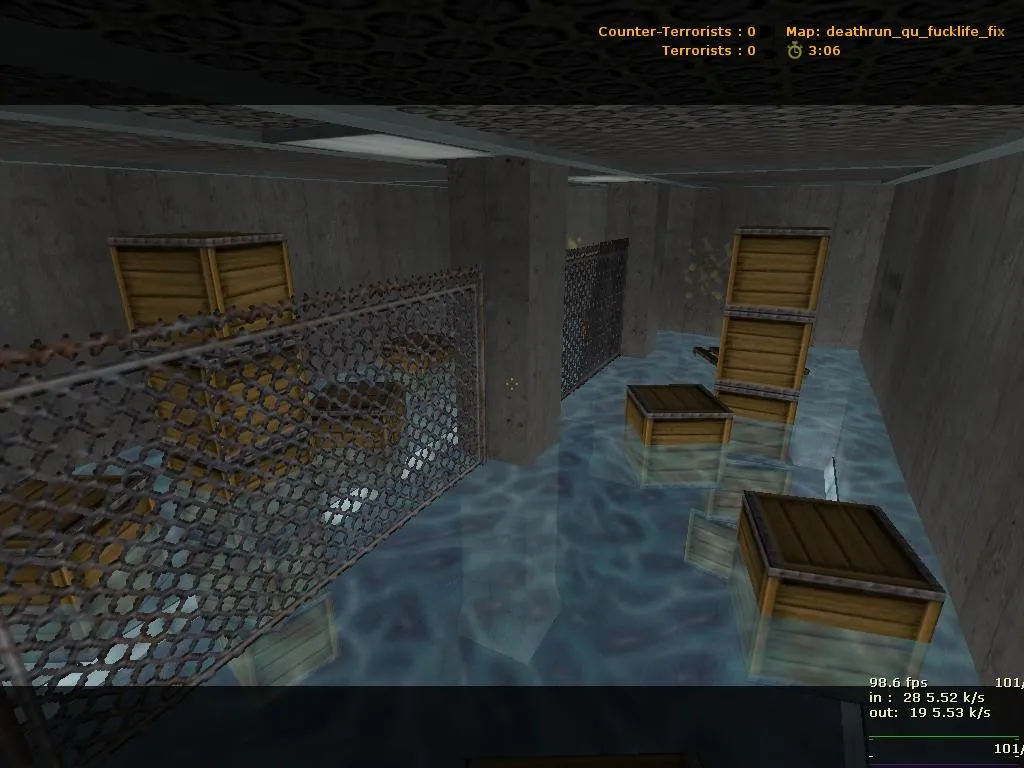 Скачать deathrun_qu_fucklife_fix для CS 1.6: карта Deathrun, баланс сторон, тактика, .nav и оптимизация - Скриншот
