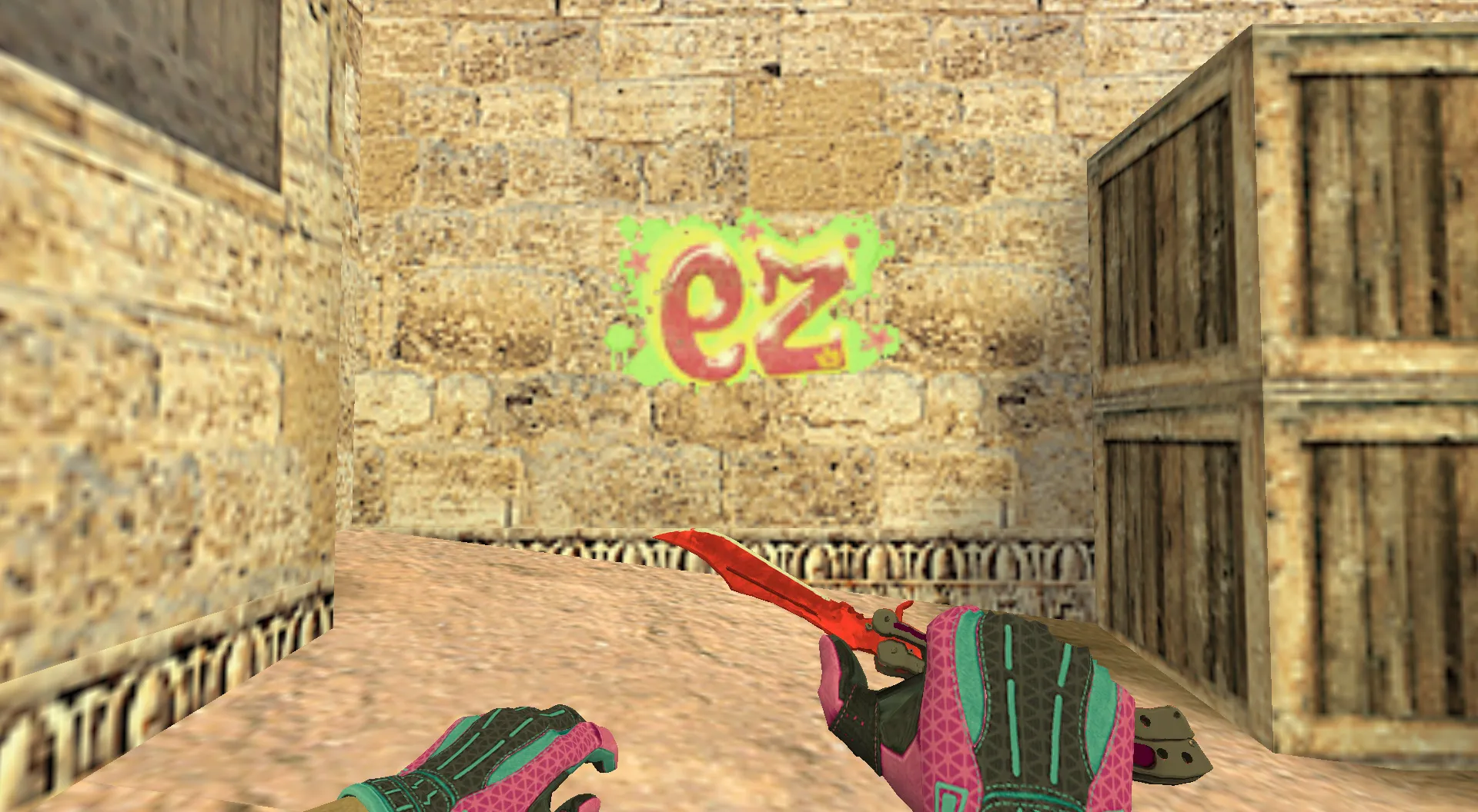 Скачать Граффити «EZ» для CS 1.6 - Уникальный стиль из CS:GO - Скриншот