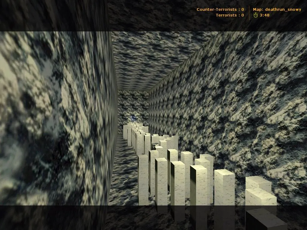 deathrun_snowy для CS 1.6: зимний deathrun, точки, маршруты, .nav и оптимизация wpoly/epoly — скриншот 6