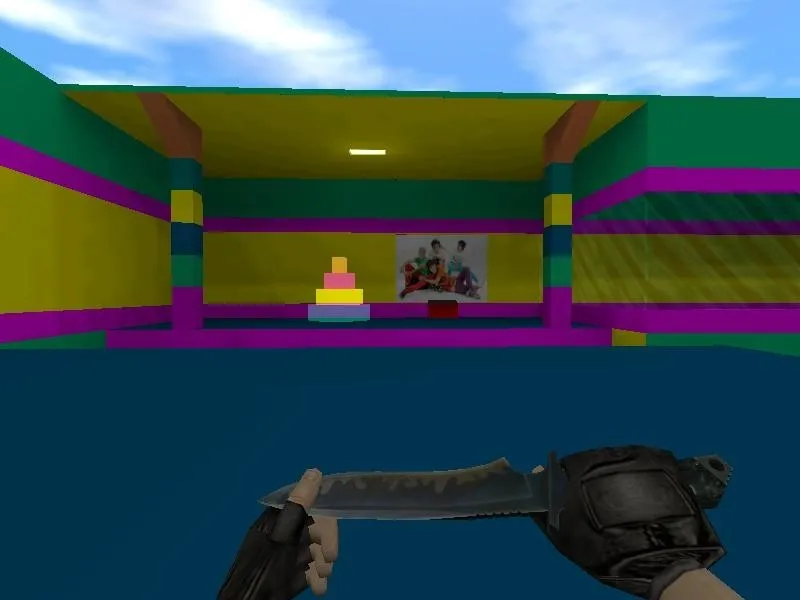 Скачать deathrun_restart_click21 для CS 1.6: карта deathrun, точки для CT/T, ловушки, .nav и оптимизация - Скриншот