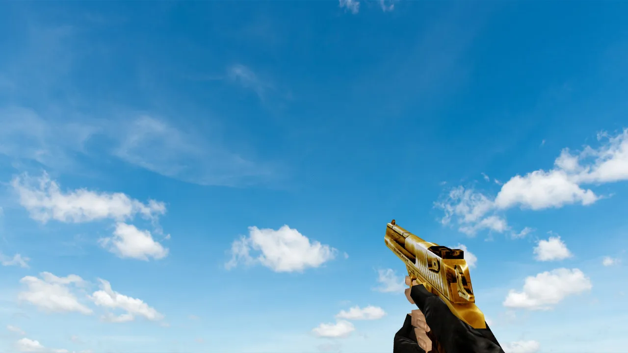 Скачать Пак моделей оружия «Gold Weapons Pack V3» для CS 1.6: v_ p_ w_ модели, звуки, анимация осмотра - Скриншот